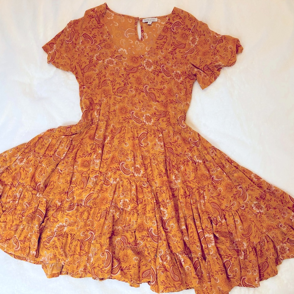 Vintage Paisley Boho Gypsy Dress